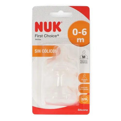 Nuk Tetina First Choice+ Silicona 2 unidades de 0-6 Meses - Suave para el Bebé - 1
