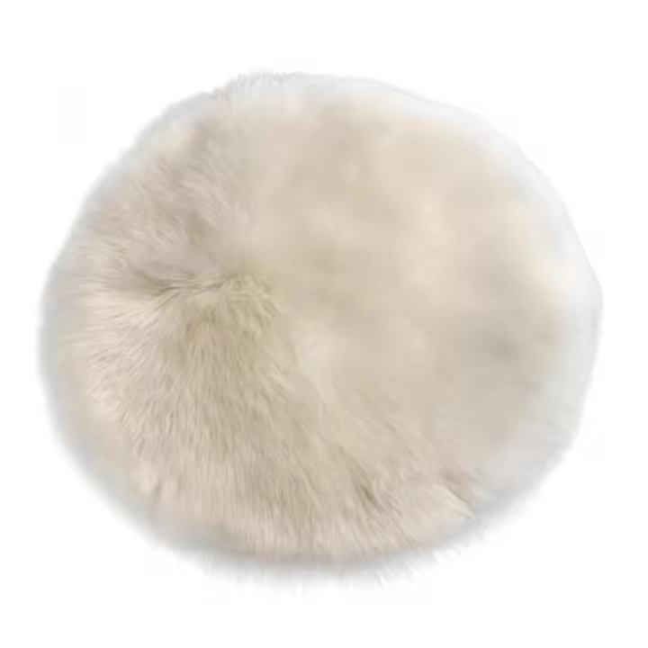 Alfombra De Cuero De Oveja Sintético Redonda Con Pelo Grueso Lavable En Máquina Decoración Hogar Moderna Suave Y Estilosa Para Sala De Estar Alfombra Antideslizante Para Bebés Y Niños - 1