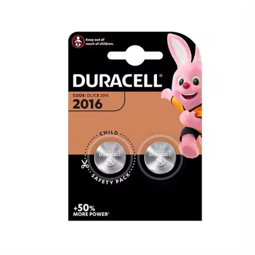 Pila duracell de boton de litio CR2016 3V Pack 2 pilas - 1