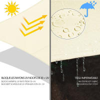 Sail Shade Triangular Impermeable Para Jardín Patio Teléfono De Poliéster Para Baño De Agua Camping Y Senderismo Canopy De Sombra - details 1