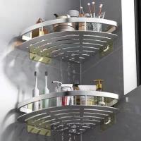 Organizador De Baño Y Cocina Estante De Ducha En Acero Inoxidable Soporte Para Shampoo Estante De Esquina Montado En La Pared Accesorios De Baño Y Cocina - details 8