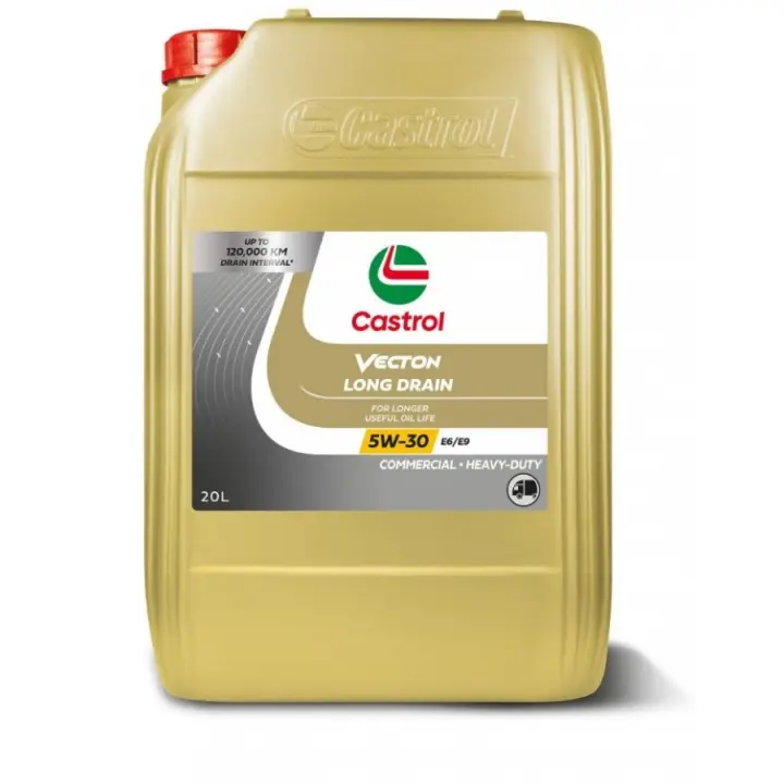 Castrol Aceite Vecton 5W30 20L E6-E9 - Lubricante para motores diésel Euro 6 y Euro 5 con bajo contenido en cenizas y mayor rendimiento - 1