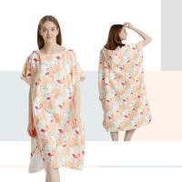 Poncho Toalla Rápida De Secado Microfibra Para Playa Y Natación Robe De Baño Para Adultos Con Capucha Toalla De Natación - details 1