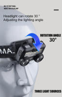 Linterna Frontal LED Recargable Con Inducción COB Para Camping Senderismo Pesca 5 Modos Impermeable Tienda En Línea XIWANGFIRE - details 16