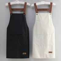 Delantal Impreso Para El Hogar Resistente Al Agua Y Al Aceite Para Cocina Con Almacenamiento Conveniente Para Hombres Y Mujeres Delantal De Lona Y PVC Para Cocinar Y Limpieza - details 2