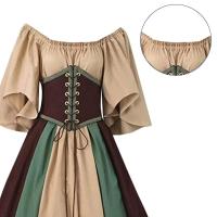 Medieval Clothing Women's Short Sleeve Gothic Dresses Retro Party Dresses Prom Dress - details 1