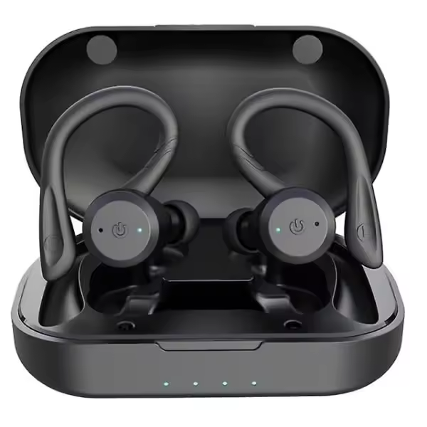 20 horas de reproducción de natacion impermeable Bluetooth auriculares doble desgas inalámbrico auriculares Ts Ipx7 estéreo negro - 1