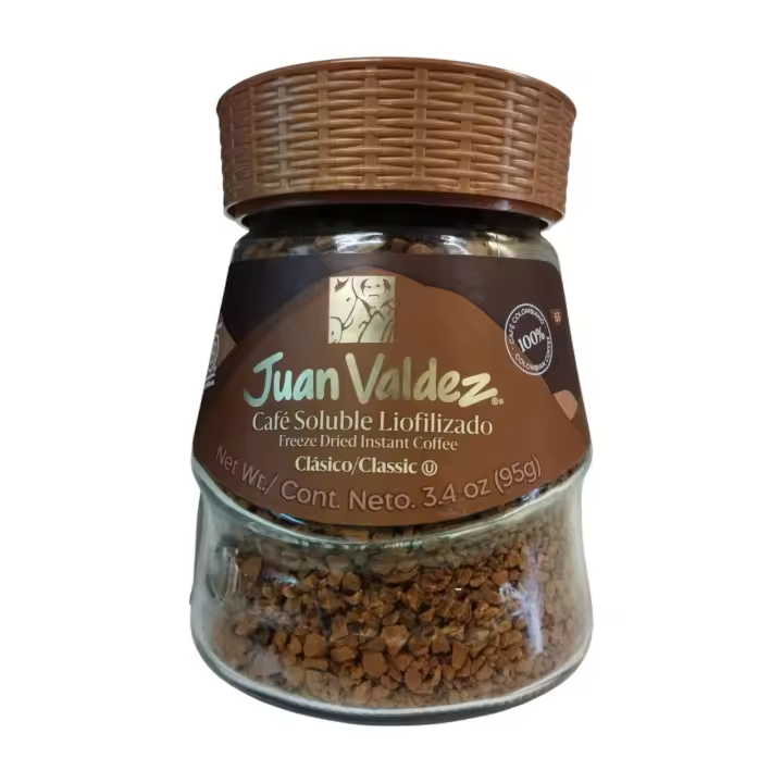 CAFE JUAN VALDEZ - CAFE SOLUBLE LIOFILIZADO - CAFE JUAN VALDEZ CLASICO - CAFE COLOMBIANO - 95 G - 1