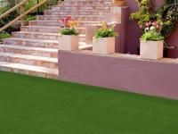 Césped artificial, alfombra de hierba sintética para jardín, césped enrollable de plástico, alfombra de césped para terraza, balcón, 7 mm de altura - details 2