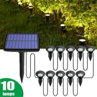 Lámparas De Jardín Solar RGB Cambiante 10 En 1 IP65 Impermeables Luces De Escenario Para Paisaje Decoración De Jardín Al Aire Libre - details 0
