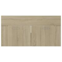 vidaXL Armario para lavabo contrachapada color roble 90x38,5x46 cm - details 4