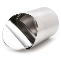 Bandeja De Papelera De Acero Inoxidable Mini 1.5L Con Tapa Giratoria Para Escritorio Y Cocina Ecológica Y Duradera - details 5