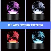 Lámparas LED 3D Luz Nocturna Con Control Remoto Inteligente Y Cable USB RGB Para Decoración De Dormitorio Regalos - details 22