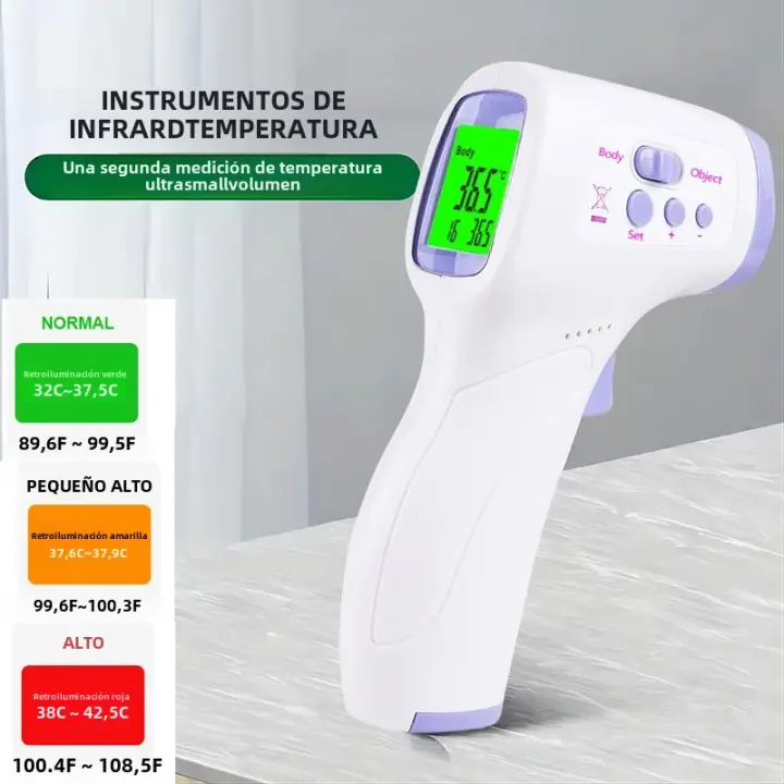 Termómetro Digital Infrarrojo No Contacto Medidor De Temperatura Corporal Para Humanos Herramienta Para Medir Fiebre - 1