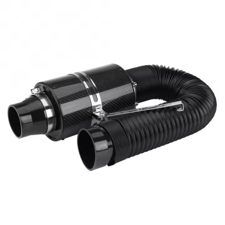 Sistema De Admisión Frío Universal 76mm 3" Con Filtro De Fibra De Carbono Y Tubo De Admisión Material De Fibra De Carbono Y Plástico - 1