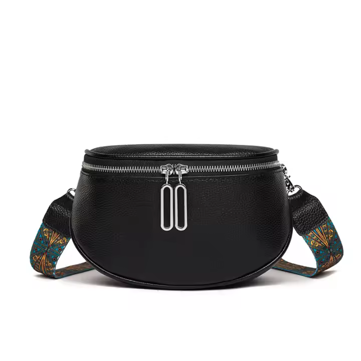 Bolso De Hombro Para Mujer En Cuero Genuino Alta Calidad Cuero De Vaca Bolso De Moda Bolso Mensajero Diseñador De Cierre De Cremallera - 1