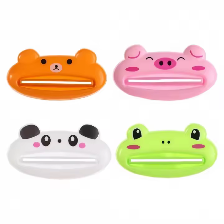 4pcs/pack Sujetadores De Tubo De Pasta De Dientes Plásticos En 4 Colores Soporte Para Tubo De Pasta De Dientes Lindo Y Útil - 1