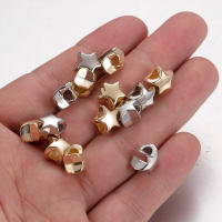 50pcs Cuentas De Estrella Mixtas De 10mm Con Agujero Grande Cuentas De Espaciador Plástico Para Fabricación De Joyas Pulseras Y Bordado - details 1