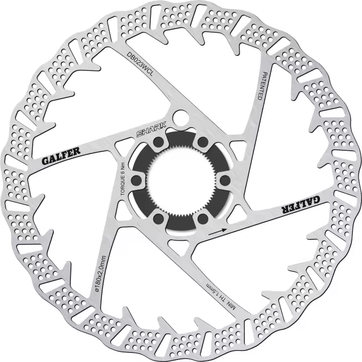 FRENO DE DISCO GALFER SHARK CENTER-LOCK SYSTEM Ø180X2.0MM - 1