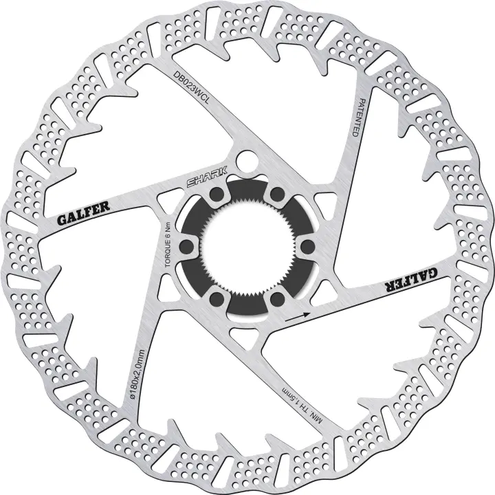 FRENO DE DISCO GALFER SHARK CENTER-LOCK SYSTEM Ø180X2.0MM - 1