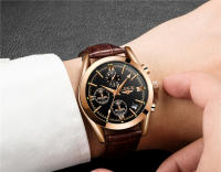 Reloj De Pulsera Deportivo De Lujo Para Hombre LIGE Cuarzo Militar Con Correa De Cuero Premium Impermeable Y Cronógrafo Moda Casual - details 7