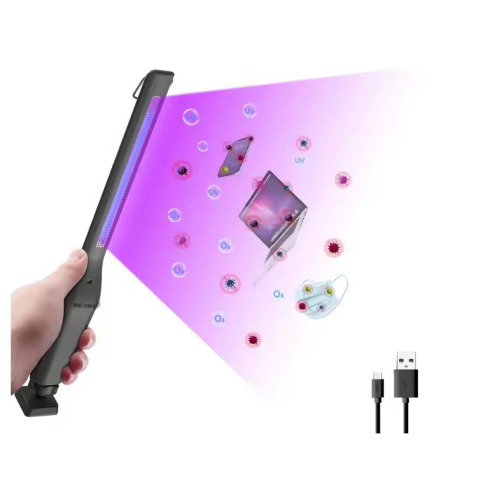 MXLEGNT Lámpara de Desinfección UV, Esterilizador Portátil USB 254nm UVC+Ozone, Esterilización Eficiente 99.99% - 1