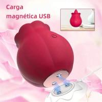 Vibrador Con Estimulador De Clítoris Y Pezones Dildo Licking De Rosas Juguetes Sexuales Para Adultos Control Manual Batería Recargable Silicone Médico - details 2