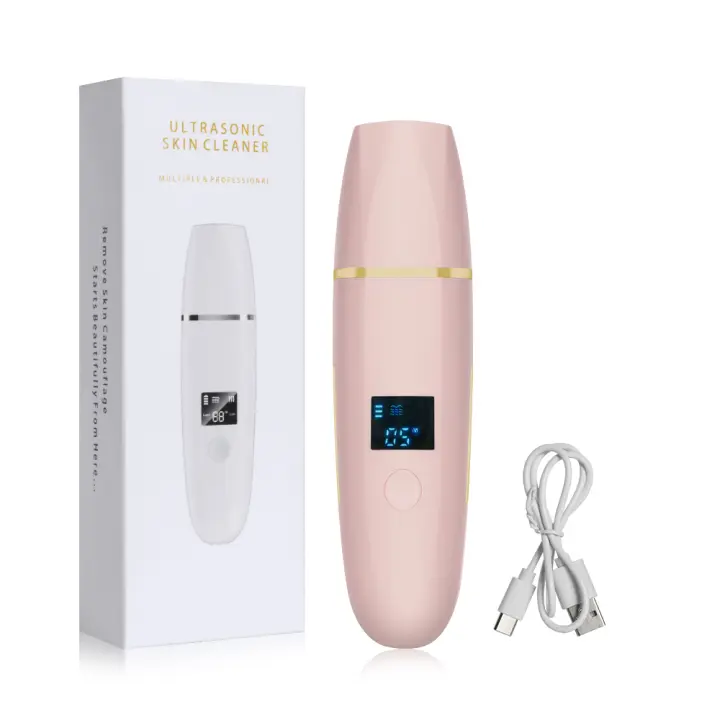 Limpieza Facial Profunda Con Raspador Ultrasonido Eliminador De Acné Y Arrugas Rejuvenecimiento De Cuero USB Recargable Plástico - 1