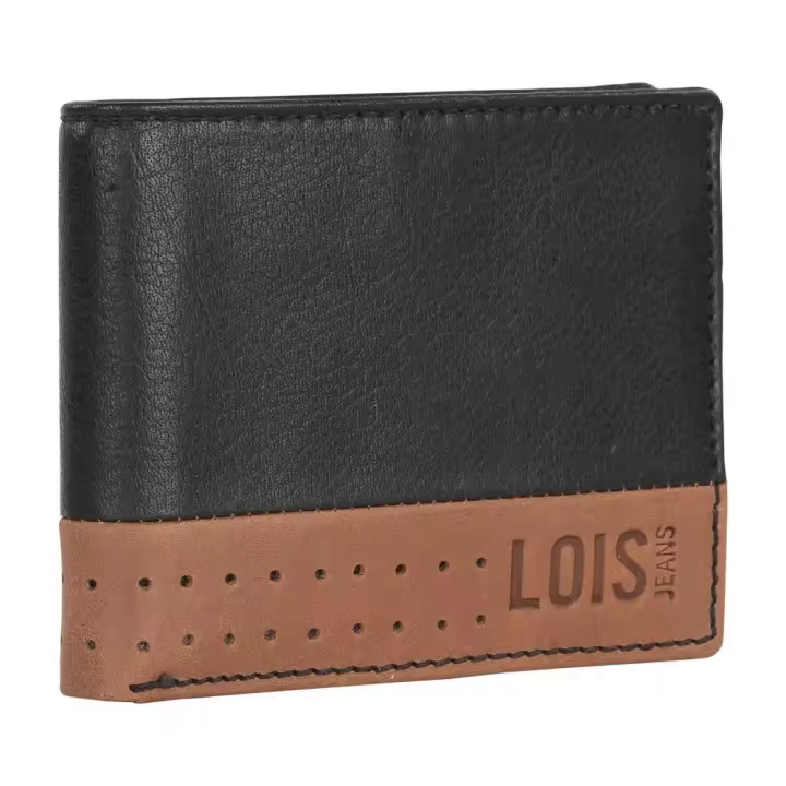 Cartera Billetero Lois Durham Negro - Dos Departamentos para Billetes - 1