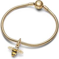 Pandora Moments - Colgante de herradura de oro de 14 quilates-Abeja，Viene con un embalaje de caja de regalo completo. - details 1