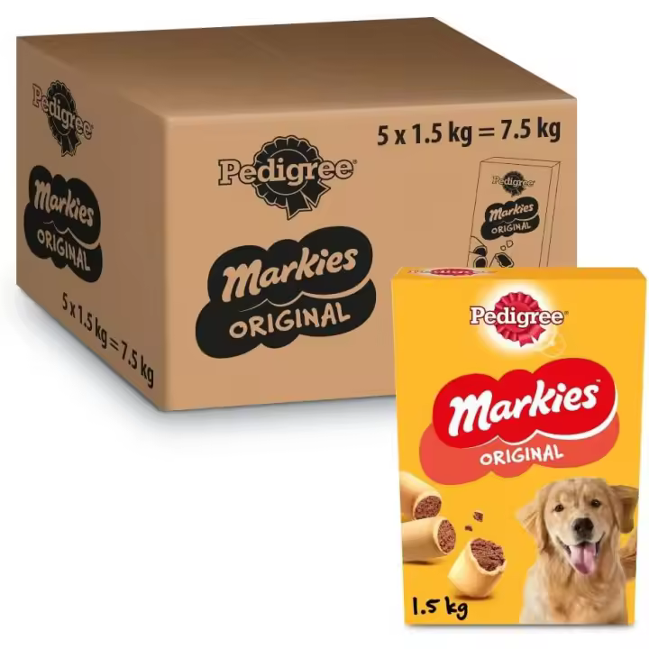 Pedigree - Markies Galletas para perro Sabor Tuétano (Pack de 5 x 1,5kg) - 1