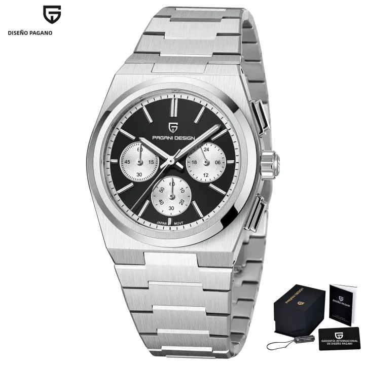 Reloj De Pulsera De Cuarzo PAGANI DESIGN VK63 Para Hombre Reloj De Lujo Deportivo Resistente Al Agua Con Cronógrafo Y Cristal De Zafiro - 1