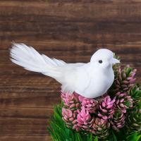 Decoración De Pájaro De Imitación Blanco Para El Hogar Y Jardín Decoración De Boda Y Navidad Pájaro De Amor Y Paz Artificiales Modelo De Pato Simulación - details 3