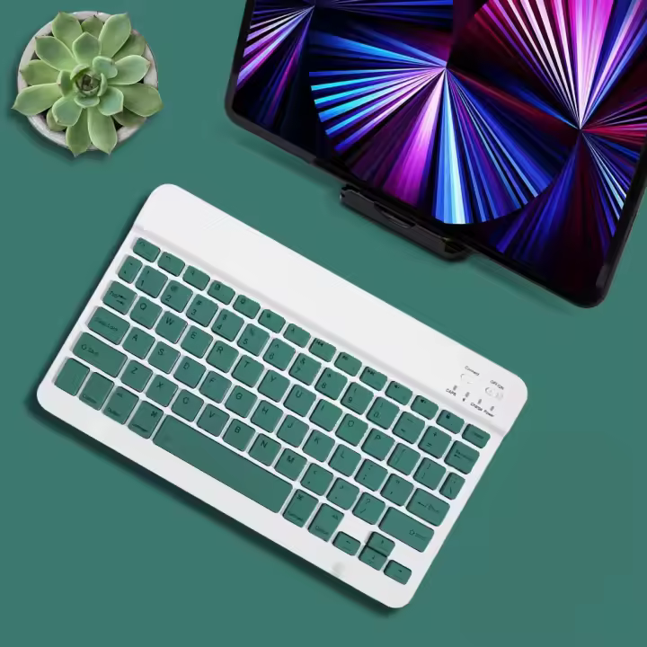 Teclado Inalámbrico Para Tableta Compatible Con iOS Android Windows Para iPad Huawei Samsung Xiaomi Teclado Bluetooth Con Ratón - 1