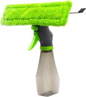 Combo de limpieza de ventanas profesional: escobilla de goma, cepillo de microfibra para ventanas y botella rociadora de agua - details 0