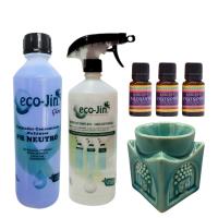 Ecojin Original a Elegir laboncler + Difusor + 3 Fragancias + Precioso Quemador de Esencias. Limpia Tu Hogar con Ecojin y Completa el Pack con Aceites Naturales Hechos en la India, Ideales para Aromatizar con Fragancias Relajantes. Oferta Temporal eco jin - details 5