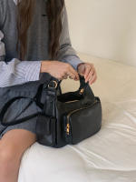 Bolso De Hombro Retro Negro Para Mujer Estilo Punk Motociclista Bolso De Mano PU Con Forro De Poliéster Bolsa De Commuting - details 7