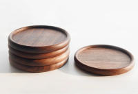 Taza De Madera Natural Redonda Para Decoración De Mesa Resistente Soporte Para Té Café Vaso DIY Accesorio De Hogar - details 4