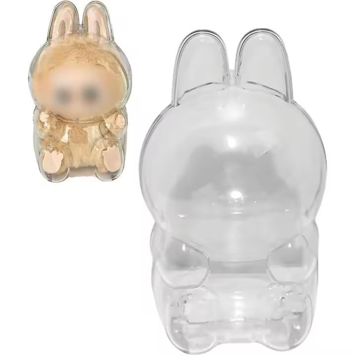 Funda protectora lavero para Labubu Have a Seat, Funda Protectora de PVC transparent para muñeca Labubu, instalación simple, Modern Y durable, protect Tú muñeca - 1