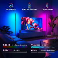 Lámpara de pie LED 160cm con Mando I Distancia y APP, lámpara de pie intelente, lámpara de Esquina que cambia de color RGB - details 0