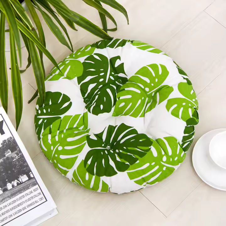 Vie Juego de 1 Cojines Redondos Acolchados para Sillas para Interiores y Exteriores, jardín, Patio, Cocina y sillas de Oficina (45 x 45 cm) - 1