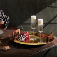 ZVD Glass Champagne 4 Pack 6-onza Champagne Glasses 4PC Set, Premium Square Edge Blown Glass Wine Glass The Best - details 1