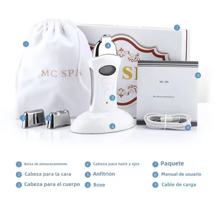 Spa Facial Galvanico Dispositivo De Levantamiento Facial Eléctrico Masajeador De Tensión De Piel Cuidado Corporal Máquina De Belleza Microcorriente - 1