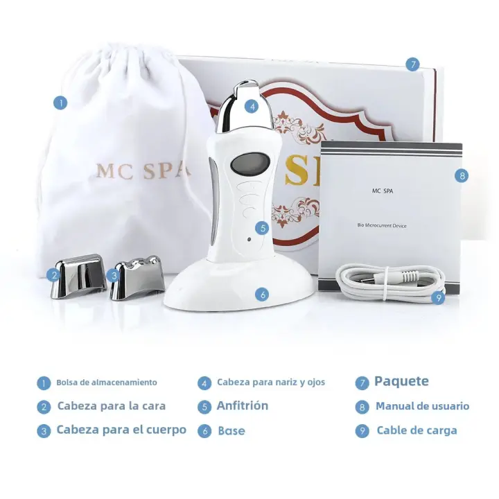 Spa Facial Galvanico Dispositivo De Levantamiento Facial Eléctrico Masajeador De Tensión De Piel Cuidado Corporal Máquina De Belleza Microcorriente - 1