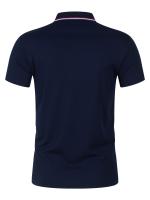 Camisa Polo Hombre Verano Transpirable Cómoda De Color Sólido Cuello Redondo Manga Corta Alta Calidad Ropa Casual De Calidad - details 28