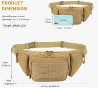 Riñonera táctica Militar, riñonera MOLLE para senderismo, Correr, pasear Perros - details 2
