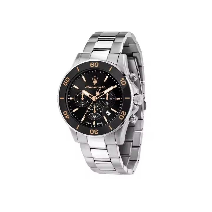 Maserati Reloj Hombre Competizione 43mm Chr Black Dial Br Ss Acero 10 Atm - 1