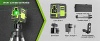 Nivel Láser Verde Lfine 2 Líneas Auto Nivelado 360° Herramientas De Nivel Horizontal Y Vertical Para Construcción Y Jardín - details 1