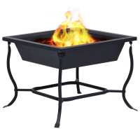 vidaXL Brasero de acero negro 42x42x45 cm - details 3