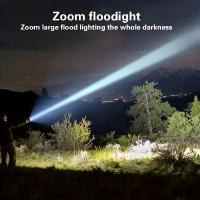 Linterna Táctica，Una linterna multifuncional para exteriores, con un zoom telescópico super brillante, luz de campamento recargable, ideal para viajes, camping, senderismo, pesca y emergencias. - details 2